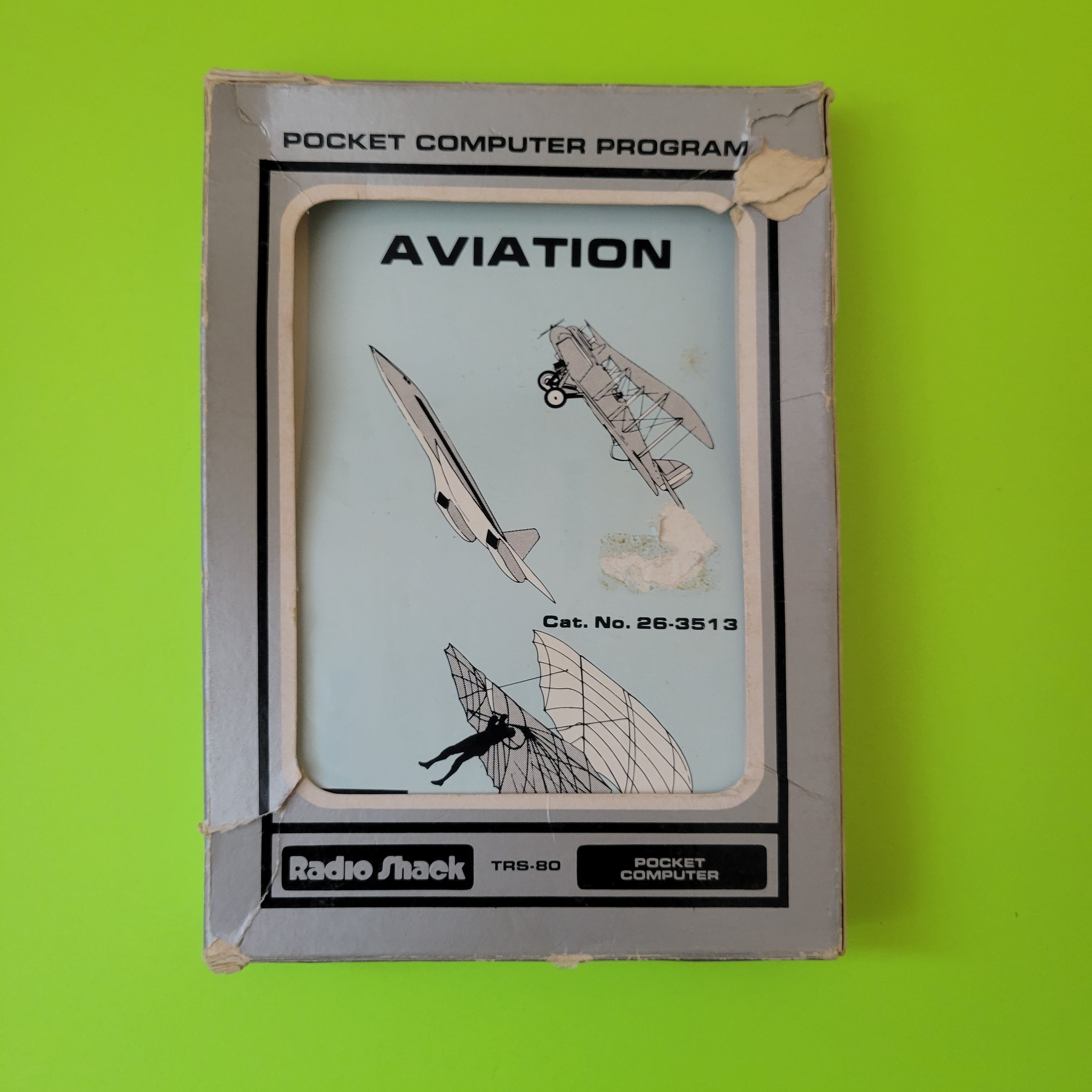 an image of a Radio Shack TRS-80 aviation box